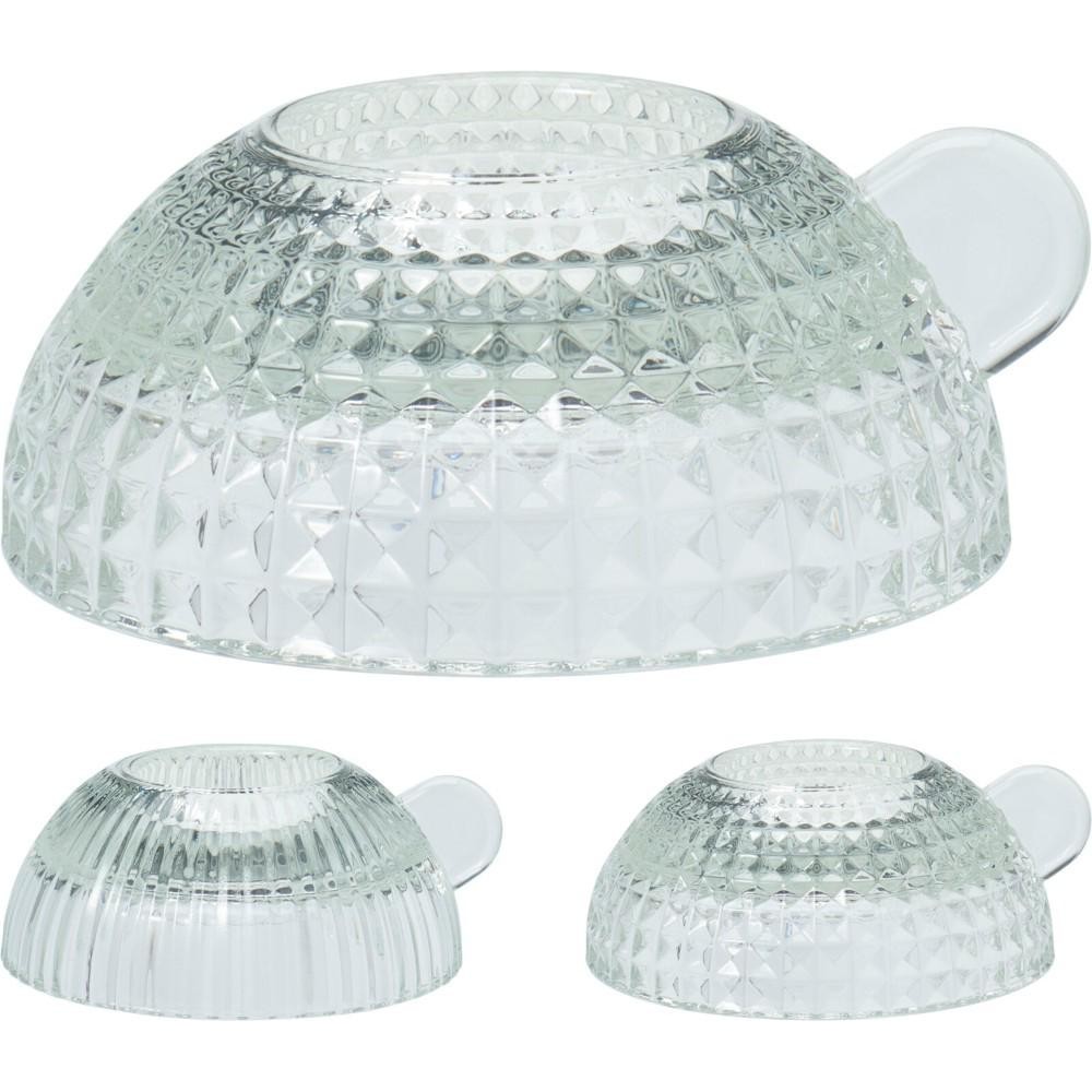 PCANDELA VETRO 10X3CM 2ASS